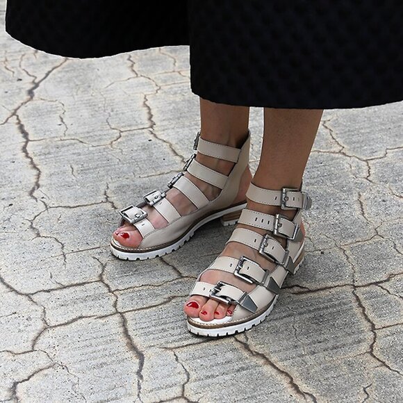 BRONX Women’s Ultra Fast Leather Gladiator‎ Sandals - Picture 3 of 12